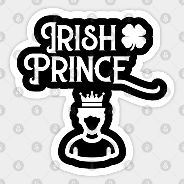 Irish Prince Funny St Patricks Day Sticker by trendingoriginals